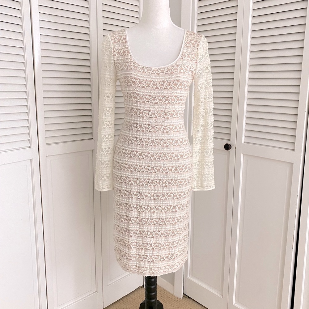 BCBG Crème Lace Dress